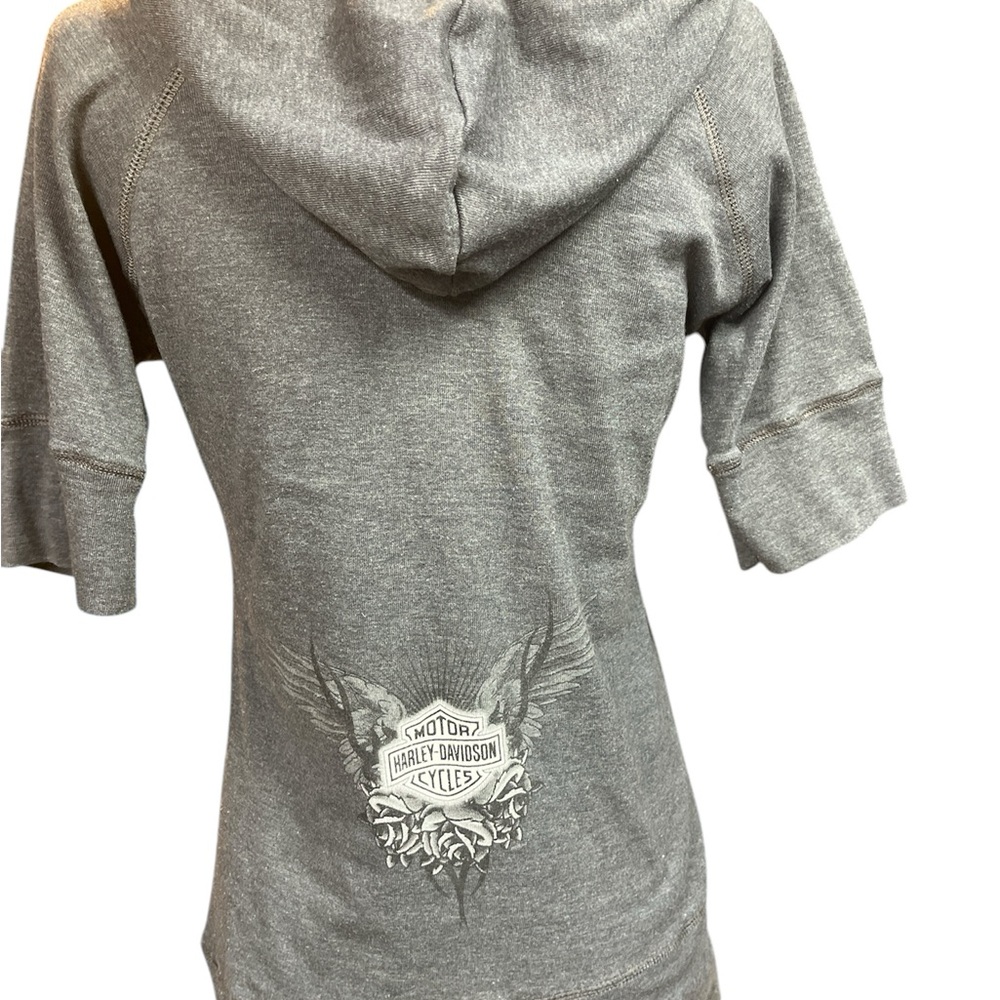 Harley-Davidson Gray Short Sleeve Tee with Graphic Design